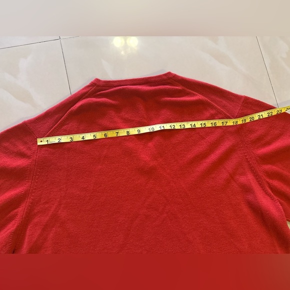 Vintage Byford V Neck Sweater Men XL Red Pullover Casual Jumper Travel Real Wool - Picture 5 of 16